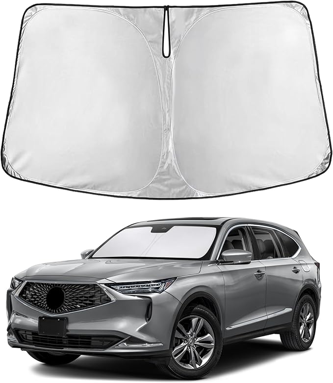 EcoNour Windshield Sunshade Compatible for Acura MDX 2021-2024 2025 2026, Sun Visor for Front Windshield & Window Sun Shade Cover, UV Heat Blocker & Protector, Car Accessories