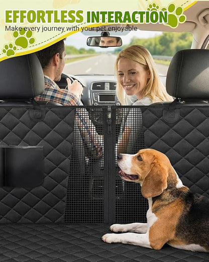 Victoper Dog Car Seat Cover, Heavy Durable Dog Seat Cover for Back Seat, 100% Waterproof Scratch Proof Nonslip Dog Hammock for Car with Side Flap, Pet Back Seat Covers Large 60" W x 64" L