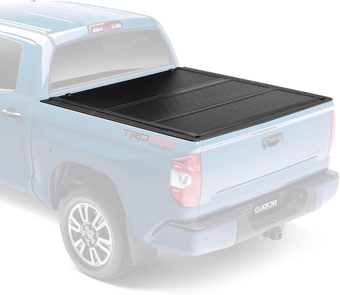 Gator EFX Hard Tri-Fold Truck Bed Tonneau Cover | GC44009 | Fits 2007 - 2021 Toyota Tundra w/o cargo management system, will not work w/ Trail Edition models 6' 7" Bed (78.7")