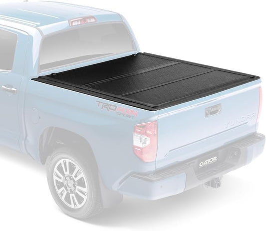 Gator EFX Hard Tri-Fold Truck Bed Tonneau Cover | GC44009 | Fits 2007 - 2021 Toyota Tundra w/o cargo management system, will not work w/ Trail Edition models 6' 7" Bed (78.7")