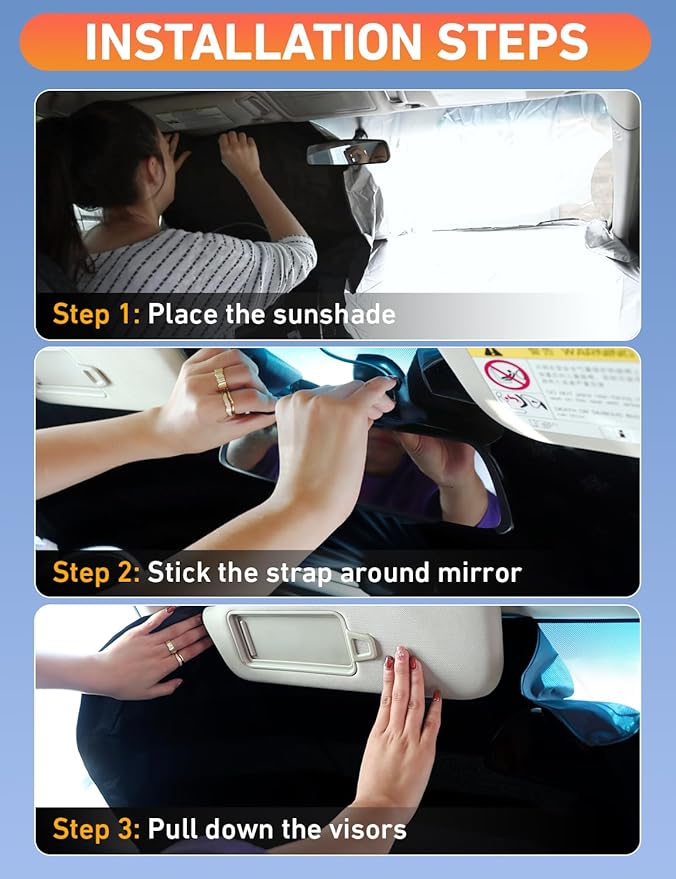 EcoNour Windshield Sunshade Compatible for Lincoln Nautilus 2019-2021 2022 2023, Sun Visor for Front Windshield & Window Sun Shade Cover, UV Heat Blocker & Protector, Car Accessories