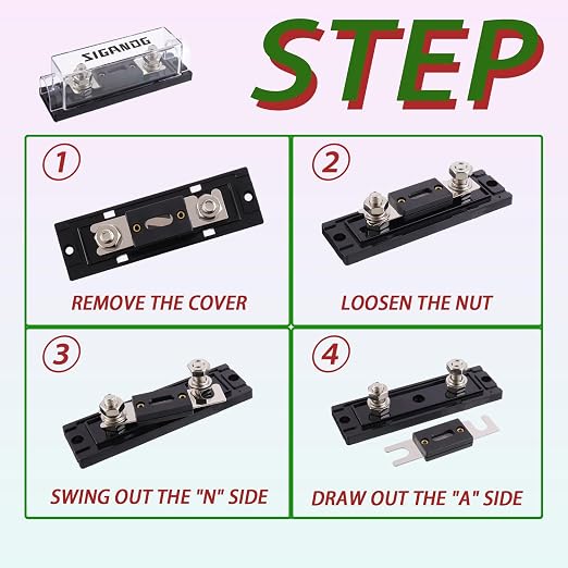 40 Amp ANL Fuse Holder 0/2/4 Gauge Fuse Block with 40A ANL Fuses for Car Audio Truck DIY (2 Pack)