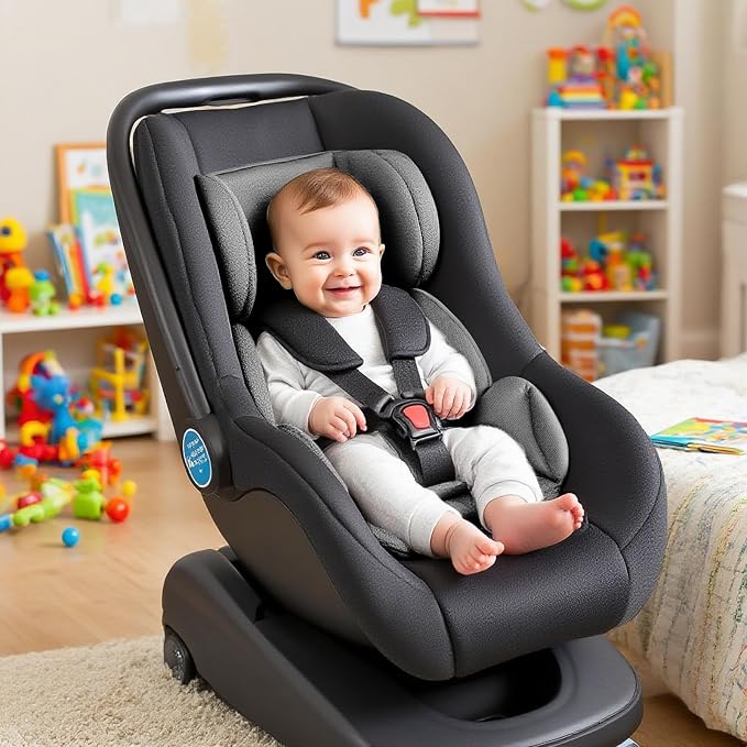 Infant Car Seat Insert Thickened, Breathable & Fold-Go Baby Head & Body Support for Infant, Soft Mesh Car Seat Cushion, Easy-Carry Protector for All Strollers & Carriers, Grey