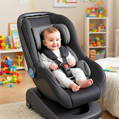 Infant Car Seat Insert Thickened, Breathable & Fold-Go Baby Head & Body Support for Infant, Soft Mesh Car Seat Cushion, Easy-Carry Protector for All Strollers & Carriers, Grey