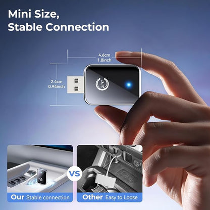 Wireless Carplay Adapter for iPhone, 2 in 1 Plug and Play Mini CarPlay and Android Auto Adapter for iOS 10 Android 11 and Above, Convert Wired Car Play to Wireless