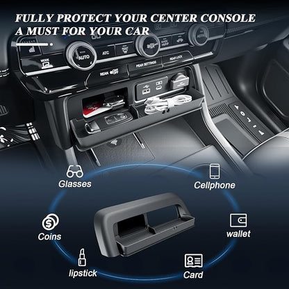 BIBIBO for New 2026 Honda Pilot Center Console Storage Drawer Tray 2026 Honda Pilot Console Organizer Under Navi Cubicle Extra Storage Box Drawer Silicone 2026 Honda Pilot Accessories