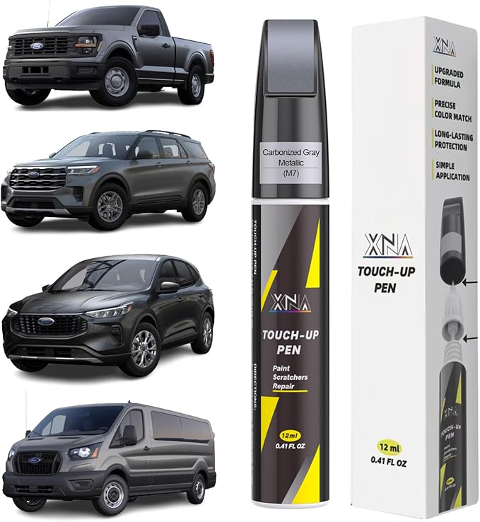 XNA Carbonized Gray Metallic(M7) for Ford Touch Up Paint, Car Scratch Remover for Nicks and Chips Repair, 2-In-1 Quick & Easy Fix Car Scratch Repair Kit with Exact Color-Matched