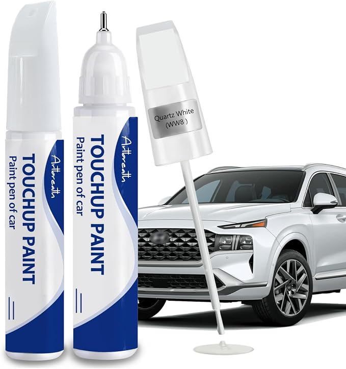 Quartz White(WW8) Touch Up Paint for Hyundai-Exact Match–Chips and Nicks Car Paint Scratch Repair Kit Automotive Paint Pen for Accent/Creta/Elantra/TUCSON/SANTA