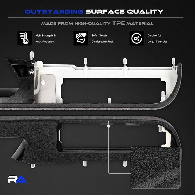 80994 Front Right Passenger Side Armrest Repair Kit Fit for Chevy Silverado Suburban Tahoe Avalanche For GMC Sierra Yukon 2010-2014 Door Panel with Release Handle Above Armrest - Black - GM# 84127325 | Fit for GMC Sierra Yukon 2010-2014 | Fits Door Pan...