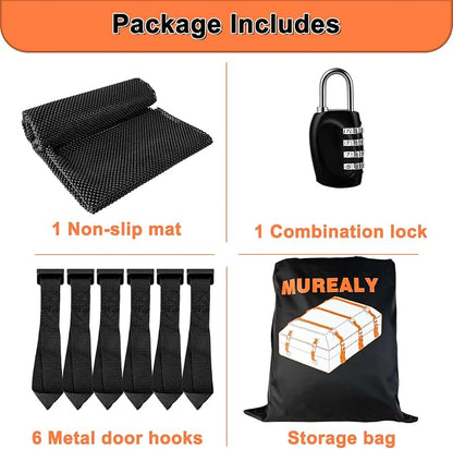20 Cubic Feet Roof Cargo Bag - Heavy Duty Waterproof Car Top Carrier with 840D PVC, Anti-Slip Mat, 6 Door Hooks, Luggage Lock, for SUV Truck Minivan Without Rack