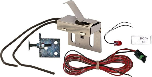 Buyers Products SK16 Dump Body-Up Indicator Kit with Buzzer and Light, 5 Amp 12-24V System with Lever Switch, Red LED and 70dB Alarm, Frame Mount Safety Indicator for Dump Trucks and Work Vehicles
