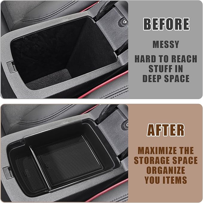Muslogy Center Console Inserts Compatible with Trax & Envista 2026 2025 2024 2023 Center Console Organizer Armrest Storage Box Armrest Insert Tray Interior Accessories