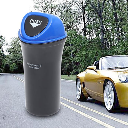 Automobile Dustbin Car Trash Can Garbage Can Leakproof Vehicle Trash Bin(Blue)