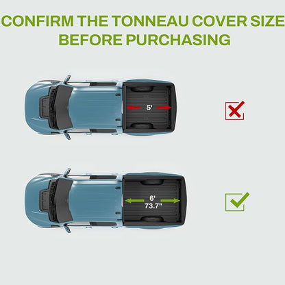 AUTOSAVER88 Soft Tri-fold Truck Bed Tonneau Cover Fit for Toyota Tacoma 2005-2015 (Excl. Trail Edition) 6ft Bed