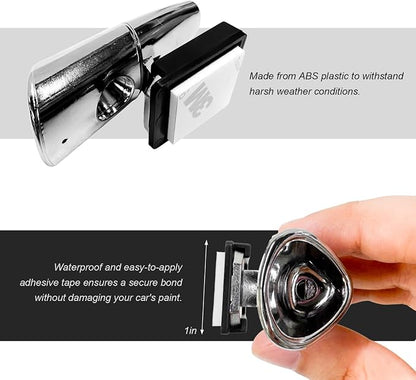 4 PCS Deer Whistles for Car, Wind Activated Deer Warning Whistle with Self-Adhesive, Waterproof Ultrasonic Animal Alert Avoid Collisions for Most Vehicles, Car Accessories (Silver)