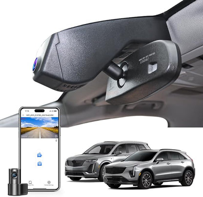 Mangoal Front 4K & Rear 1080p Dash Cam Custom fit for Cadillac XT5 2017-2026 XT6 2020-2026(Model A), UHD 2160P Video, WiFi, App, Loop Recording, Easy to Install, 128GB Card