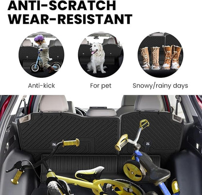 LASFIT Rear Seat Back Protector for Honda CRV 2023-2026 (Gasoline & Hybrid & e:FCEV), All Weather TPE Pet Friendly Custom Fit CR-V Second Row Back Seat Cover Backseat Mat Liner (Upper & Lower Postion)