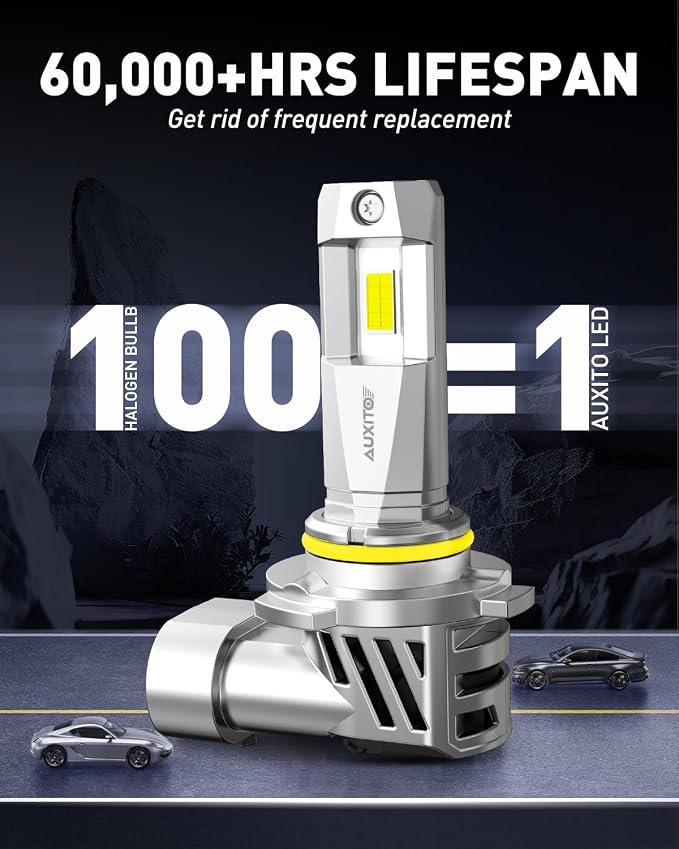 AUXITO 9005 9006 Bulbs, 88000LM Brighter Ultra-Bright, Plug N Play, Long Lifespan, No Flicker, 99% Compatibility, 4PCS