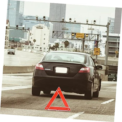 PartyKindom Safety Triangle for Trucks Emergency Warning Sign Kit Easy Setup Triangle Markers