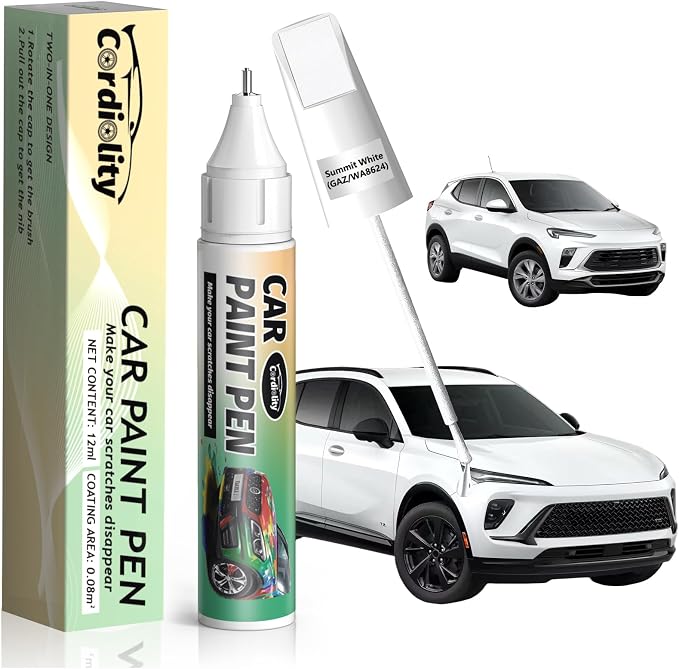 Summit White(GAZ/WA8624) Touch Up Paint Pen for Buick,Car Paint Scratch Repair Pen Quick and Easy Fix Auto Paint Scratch