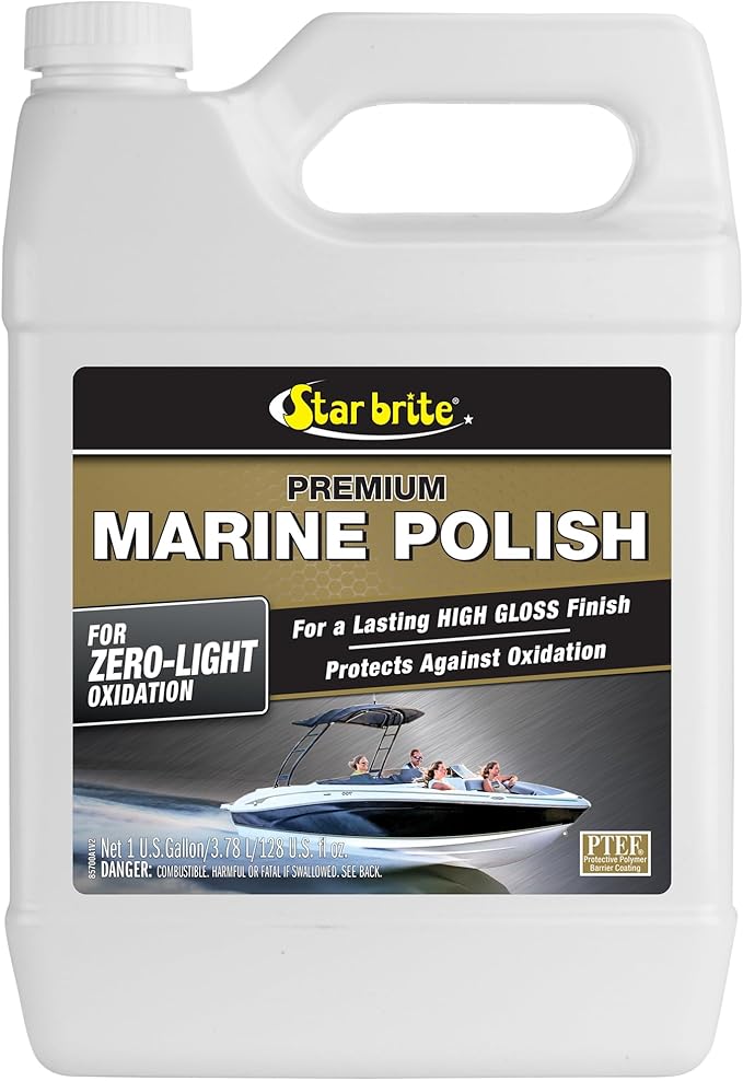 STAR BRITE Premium Marine Polish - Maximum UV Protection & High Gloss Finish - UV Inhibitors Stop Fading, Chalking & Oxidation While Repelling Water, Stains & Marine Deposits