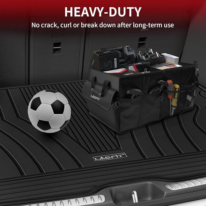 LASFIT Cargo Mat for Mercedes Benz GLC SUV 2026 2025 2024 2023 300/43 AMG (Not Fit Coupe & PHEV), All Weather TPE Non-Slip Cargo Liner Custom Fit GLC 2023-2026 Trunk Mat, Black
