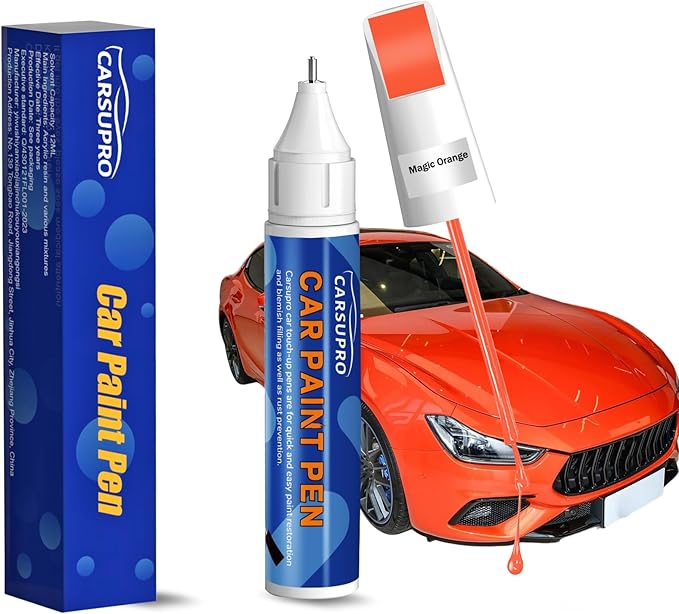 Yellow Touch Up Paint for Cars,Car Paint Touch Up Pen for Deep Scratches,Car Scratch Repair Pen Auto Scratch Remover for Easy to Use and Fix(Magic Orange)