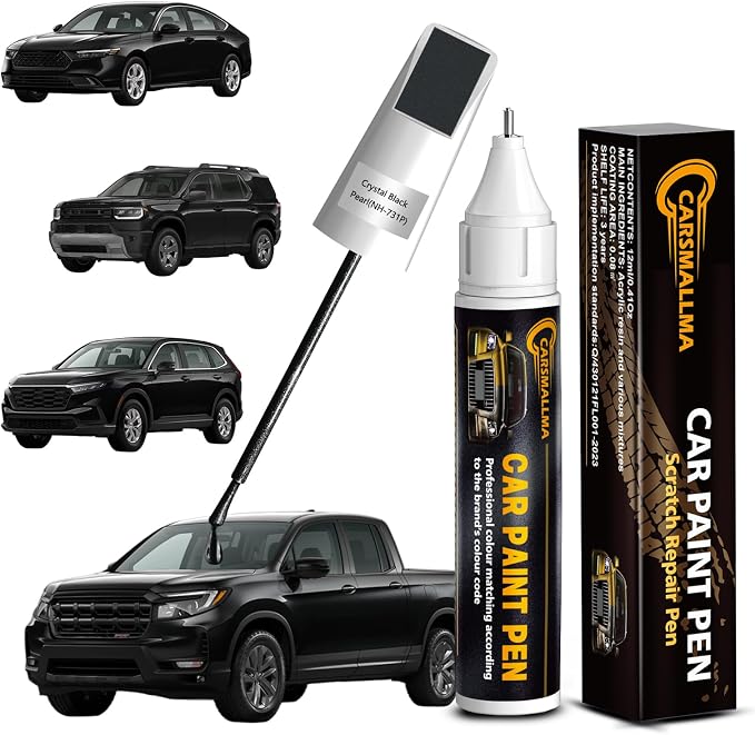 Car Touch Up Paint for Honda(NH-731P Crystal Black Pearl), Color Accurate Car Scratch Repair Remover Pen,Auto Paint Quick and Easy to fix Vehicle Chips and Nicks Scuff