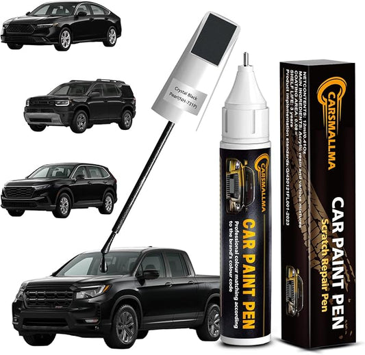 Car Touch Up Paint for Honda(NH-731P Crystal Black Pearl), Color Accurate Car Scratch Repair Remover Pen,Auto Paint Quick and Easy to fix Vehicle Chips and Nicks Scuff