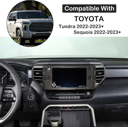 Aunginsy Center Console Air Outlet Trim Cover Compatible with Toyota Tundra/Sequoia 2022-2026, ABS Air Conditioner A/C Vent Panel Large Frame Decorative Cover Protector Accessories, for 8-inch Screen