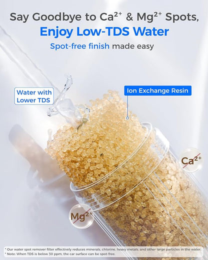 Waterdrop Spotless Car Wash System with Resin, Deionized Water System, Spot Free, Works for All Vehicles, RV, Motorcycles, Windows, Boats, Planes and More, No Towel Drying
