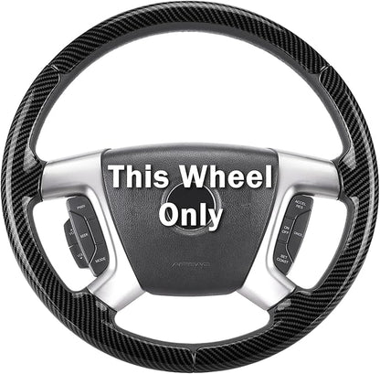 Steering Wheel Cover for Chevy Silverado 1500 GMC Sierra 1500 2007-2013/2500 3500 Chevrolet Tahoe Suburban Yukon (Yukon XL) 2007-2014/ Traverse 2009-2017/ GMC Sierra 2500HD 3500HD 2008-2014