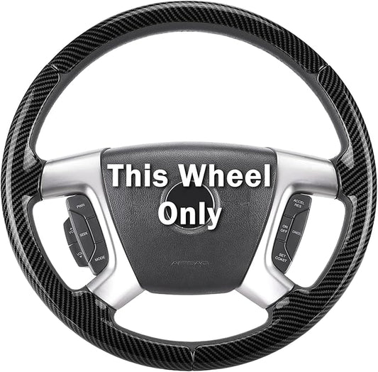 Steering Wheel Cover for Chevy Silverado 1500 GMC Sierra 1500 2007-2013/2500 3500 Chevrolet Tahoe Suburban Yukon (Yukon XL) 2007-2014/ Traverse 2009-2017/ GMC Sierra 2500HD 3500HD 2008-2014