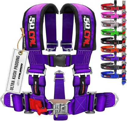1pc Purple 5 Point Harness for Bucket Seat, Latch Release, 9 Color Options, Racing Harness 5 point, Race Car, UTV, RZR [6008P4]