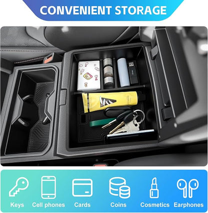 Console Organizer Fits for 2024 2025 2026 Toyota Tacoma Center Console Tray Armrest Storage Box Compatible with Tacoma Interior Accessories