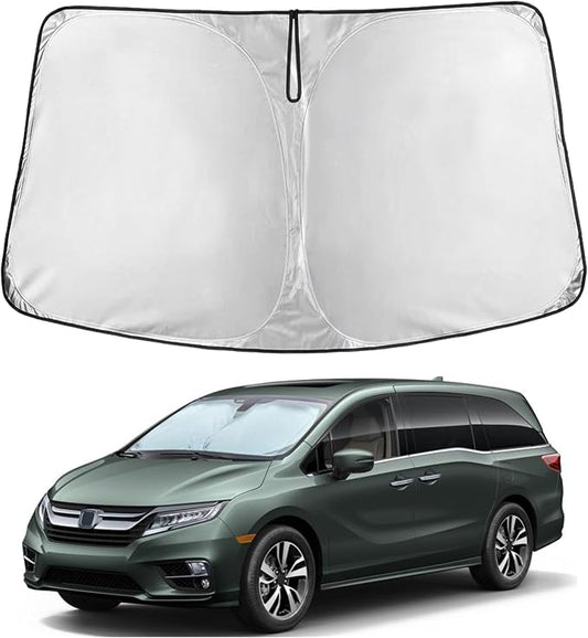 Econour Windshield Sun Shade for 2018-2026 Honda Odyssey Accessories LX, EX, EX-L, Touring, Elite Minivan Window Sunshade Sun Visor Protector Foldable Blocks UV Rays Keep Your Car Cooler