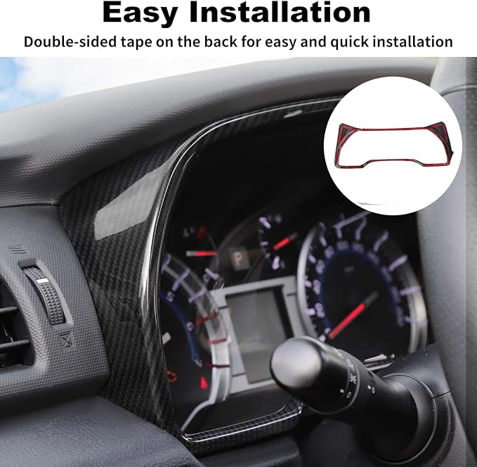 JWWY Interior Trim Kit Auto Interior Dress-Up Kit Decor Set Center Console Gear Shift Dashboard Panel Cover Trim for 2010-2019 Toyota 4runner Interior Accessories, ABS Carbon Fiber 28pcs
