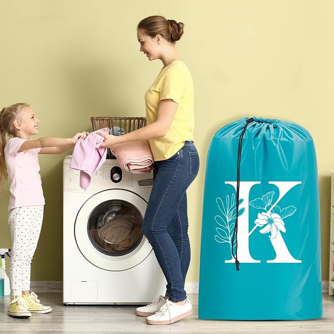 Sylfairy 2 Pack Extra Large Travel Laundry Bag, Dirty Clothes Organizer with Drawstring,Heavy Duty Travel Laundry Bags