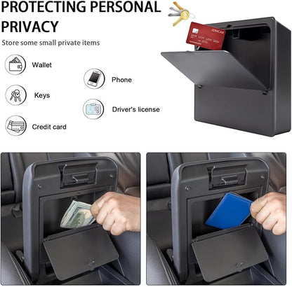 JDMCAR One-Touch Hidden Storage Box Compatible with Toyota 4Runner Accessories 2025 2026 Center Console Organizer