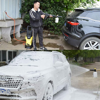 Electric Pressure Washer DIY Foam Cannon with 1/4” Quick Connector & Other 5 Adapters, Power Washer Adjustable Snow Foam Lance 0.6L Bottle, Jet Car Wash Soap Foam Nozzle, 500~2200PSI, 1.0~2.2GPM…
