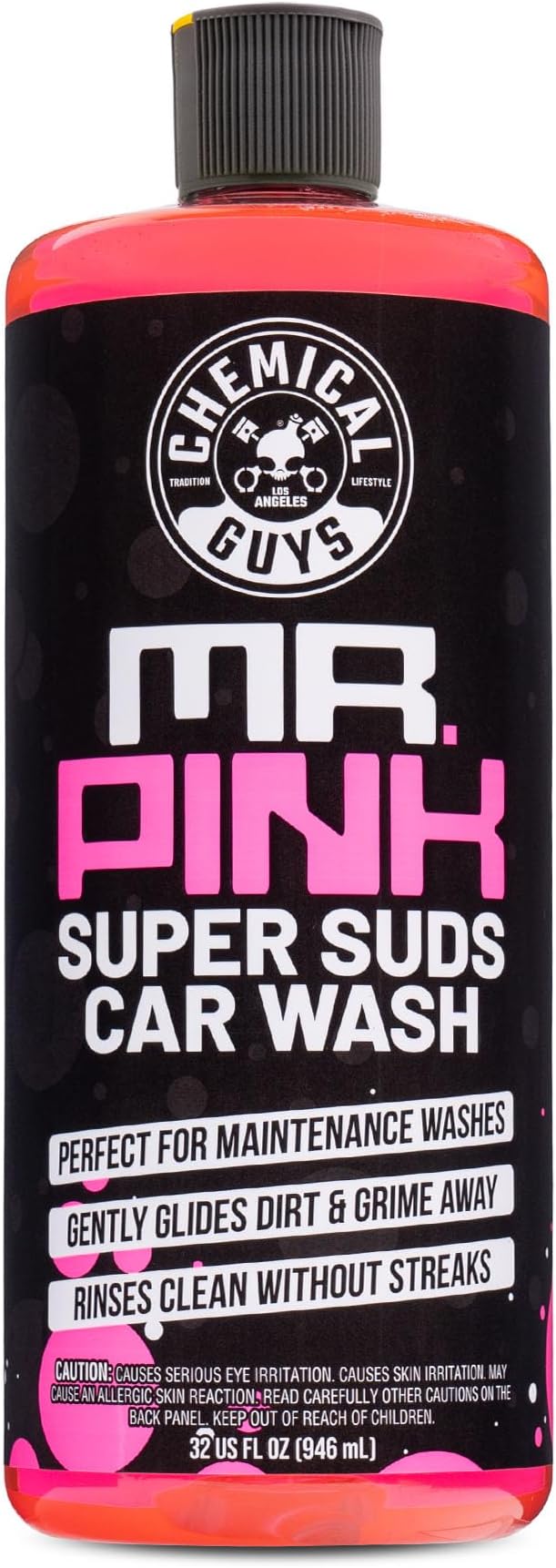 Chemical Guys Mr. Pink Foaming Car Wash Soap (Works with Foam Cannons, Foam Guns or Bucket Washes) Safe for Cars, Trucks, Motorcycles, RVs and More, Candy Scent, Extra Large Size 32 fl oz - CWS_402_32