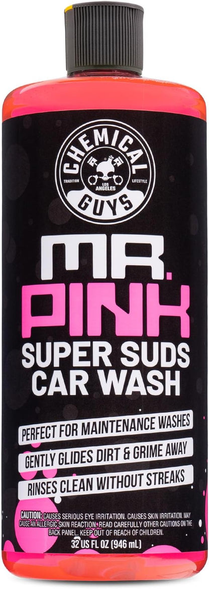 Chemical Guys Mr. Pink Foaming Car Wash Soap (Works with Foam Cannons, Foam Guns or Bucket Washes) Safe for Cars, Trucks, Motorcycles, RVs and More, Candy Scent, Extra Large Size 32 fl oz - CWS_402_32