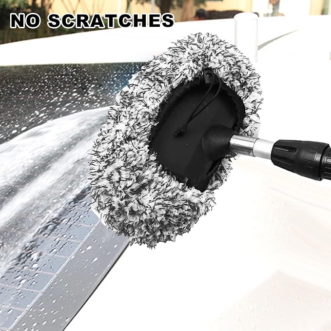 2 Pieces Brush Cover, Wash Mitt Car Brush Cover for Car Wash Brushes,Microfibre Car Brush Cover,SB Wash Brush Cover for Washing Park/Wash, Gentle Car Sponge-Black