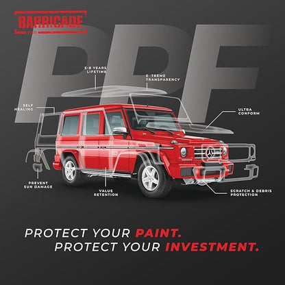 VViViD Barricade Premium 8 Year Clear Paint Protection Film TPU (Clear Gloss, 24" x 60")