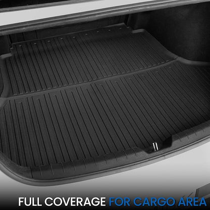 Floor Mats Set for 2021-2026 Kia K5 FWD & 2020-2026 Hyundai Sonata Gas FWD, All Weather TPE Floor Liners Trunk Mat Cargo Liner Accessories