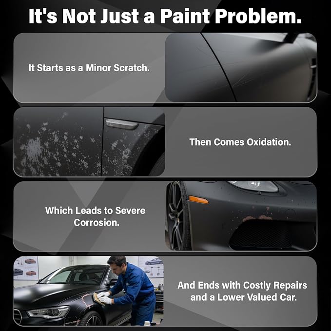 Touch Up Paint for Cars, 3-Pack - Matte Black Car Scratch Repair Pen, Color Accurate Automotive Touch Up Paint, Long-Lasting Scratch Resistance, Fast-Drying & User-Friendly, Safe & Water-Resistant for Automotive & Household Touch-Ups