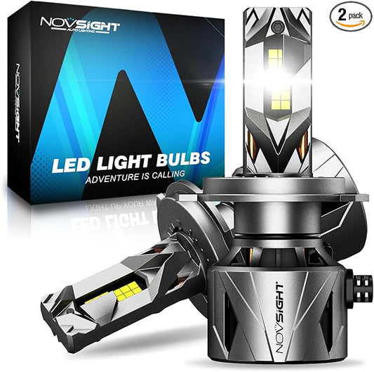 NOVSIGHT 𝗛𝟰 Fog Bulbs Upgrade, 900% Brighter 95,000LM, 240W Performance, Enhanced Cooling, 5-Min Installation, 100,000+ Hour Lifespan, IP68 & CANBUS Compatible, Pack of 2