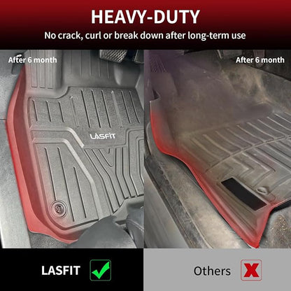 LASFIT Floor Mats for Honda CR-V CRV 2022 2021 2020 2019 2018 2017 (Gasoline & Hybrid), All Weather Custom Fit TPE Floor Liners, 1st & 2nd Row, Black (EX/EX-L/LX/Touring/Sport/Special Edition)