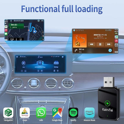 Wireless CarPlay Adapter for Apple iPhone & Android,Multi-User Seamless Connection for Upgrade Wired to Wireless CarPlay Auto, No Latency for iOS 10+ Android 11+ to Screen w/USB C