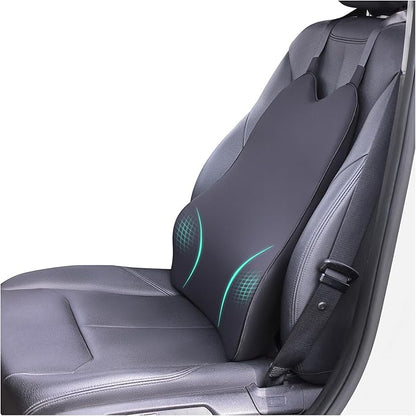 Lumbar Support Pillow for Car - 20.9 Inch Extended Car Back Support Relieves Full Back Discomfort on Long Rides, Rebuilds Support for Older Vehicles, Fits Mid-to-Large Sedans, SUVs & Trucks